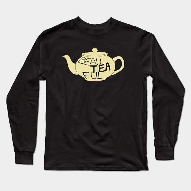 Yellow teapot Long Sleeve T-Shirt by Johka